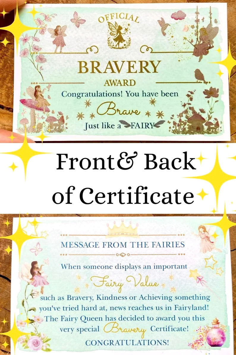 FAIRY FRIEND or KINDNESS Gold Coin & Certificate! Fairy Reward for Fairy Penpal, Fairy Letters, Good Behaviour Gift! Tooth Fairy Gold Coin
