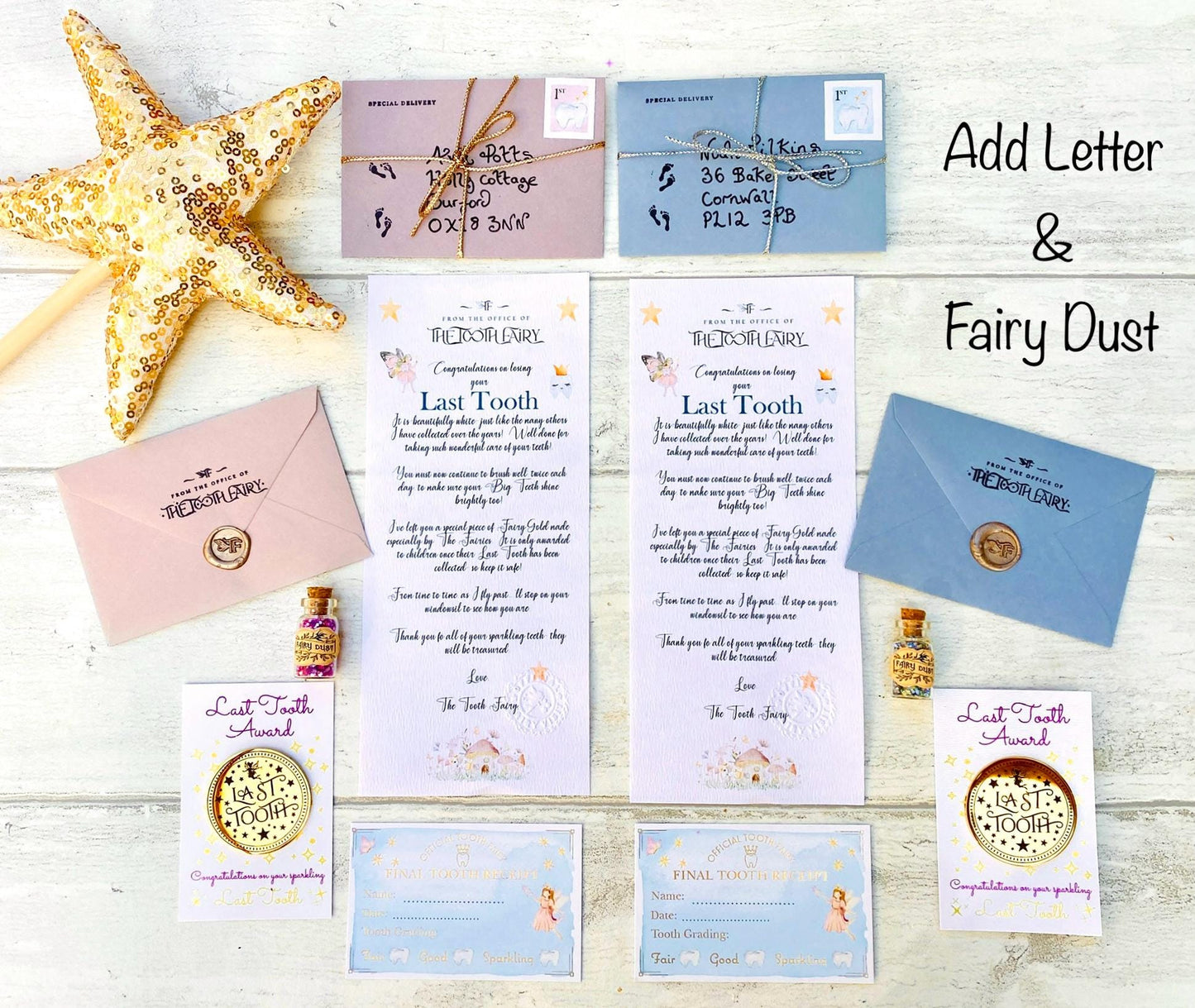 Last Tooth Fairy Gold COIN & LETTER | Final Milk Tooth Keepsake Gift __etsy:6753895270