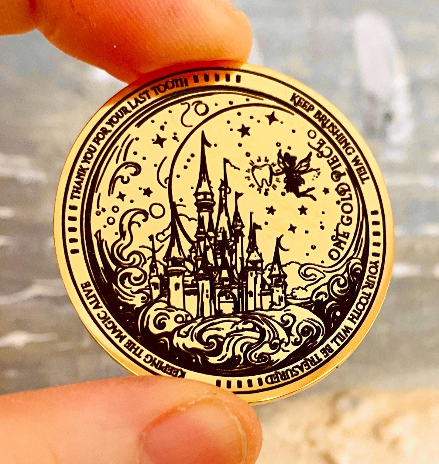 Last Tooth Fairy Gold COIN & LETTER | Final Milk Tooth Keepsake Gift __etsy:6493521811