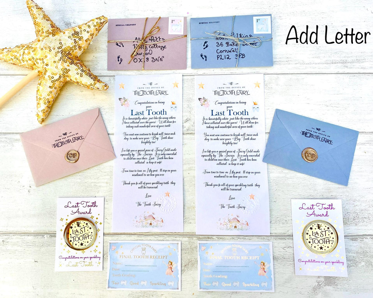 Last Tooth Fairy Gold COIN & LETTER | Final Milk Tooth Keepsake Gift __etsy:6753903050