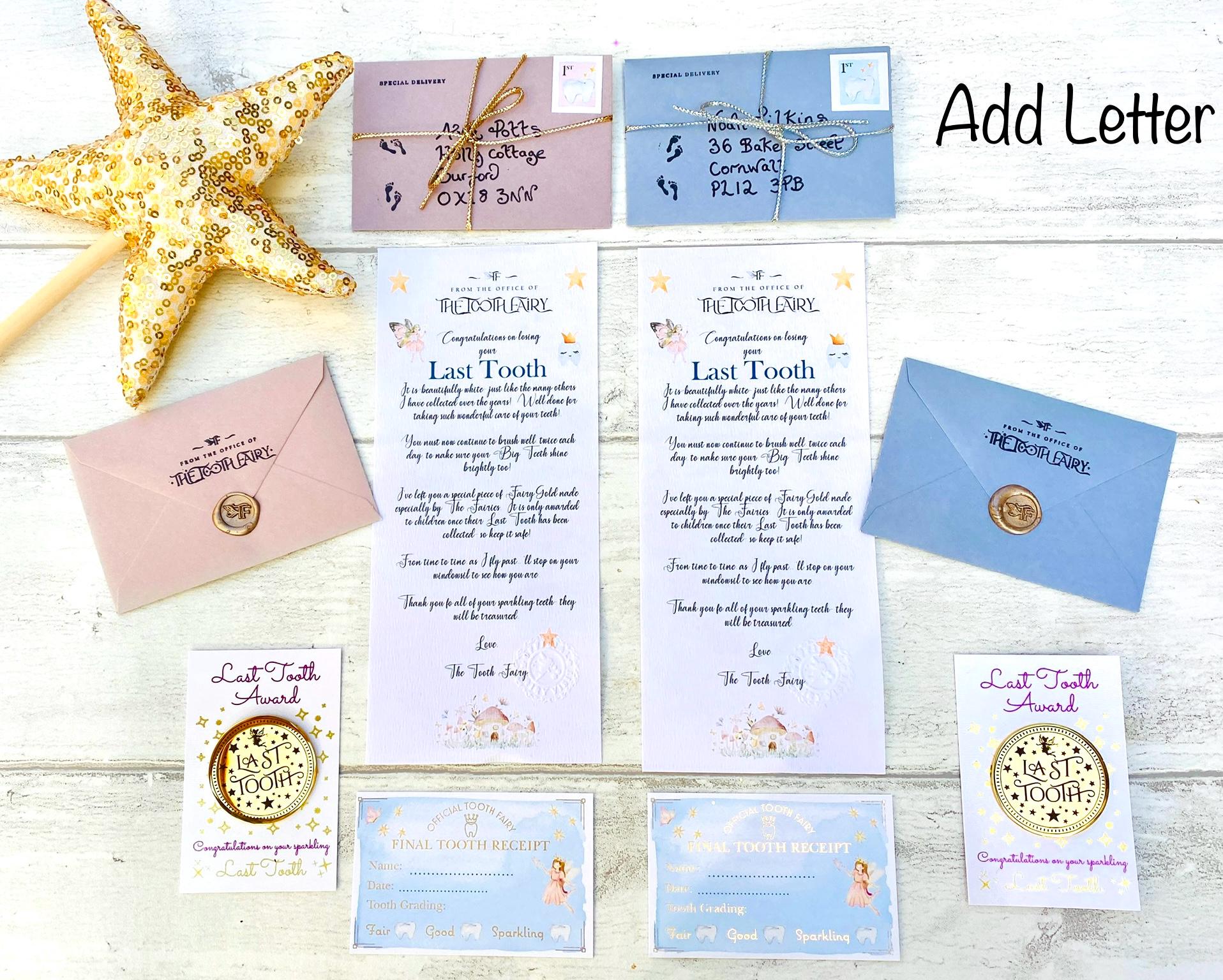 Last Tooth Fairy Gold COIN & LETTER | Final Milk Tooth Keepsake Gift __etsy:6753903050