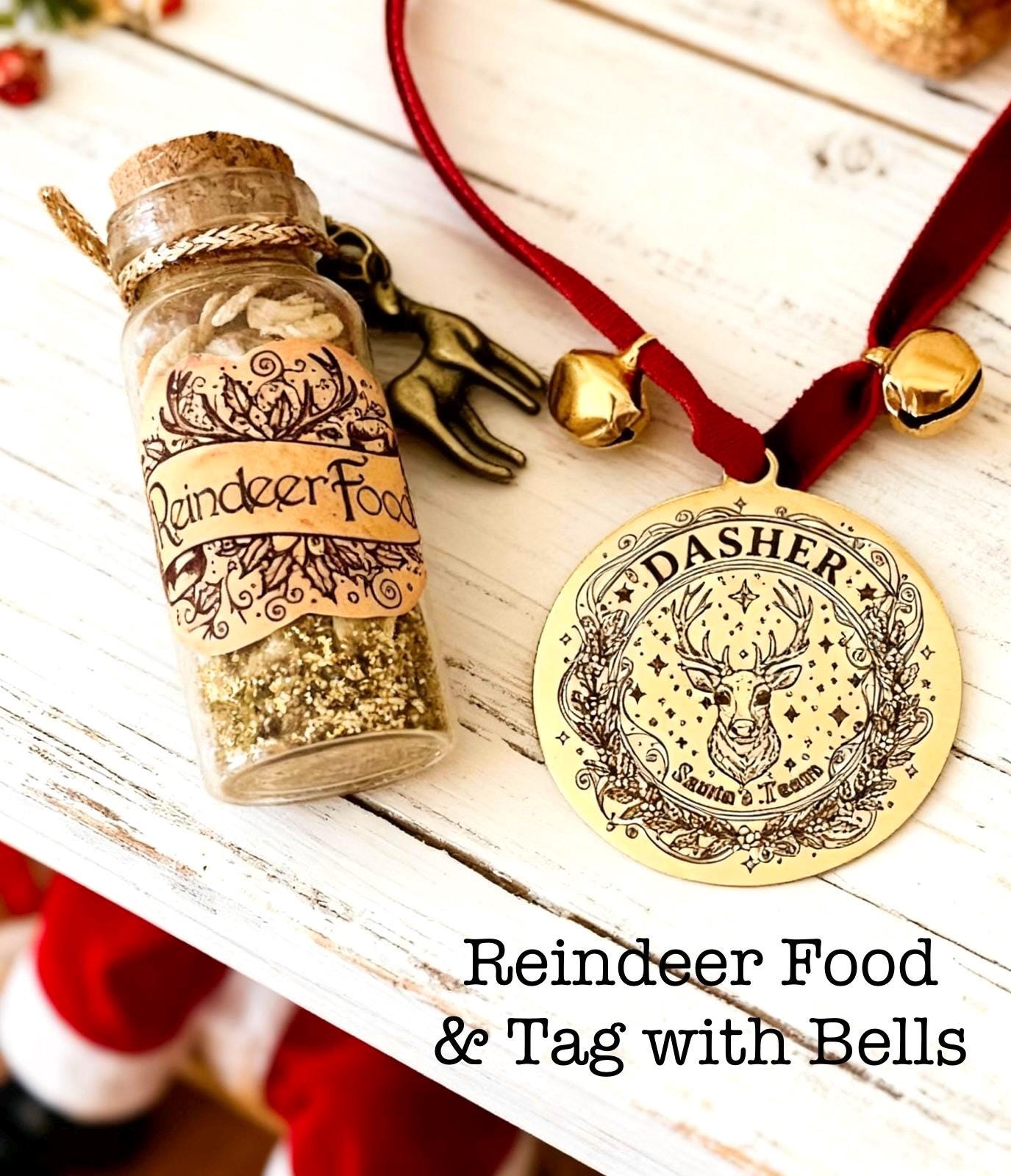 Lost REINDEER TAG- Santa’s Reindeer lost their Metal tag whilst visiting! Christmas Eve Box filler Stocking Filler. Honorary Elf™ Collection