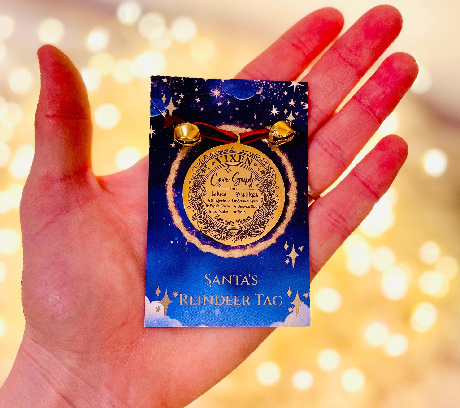 Lost REINDEER TAG- Santa’s Reindeer lost their Metal tag whilst visiting! Christmas Eve Box filler Stocking Filler. Honorary Elf™ Collection