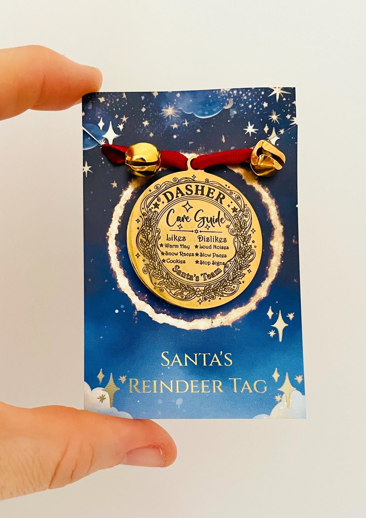 Lost REINDEER TAG- Santa’s Reindeer lost their Metal tag whilst visiting! Christmas Eve Box filler Stocking Filler. Honorary Elf™ Collection