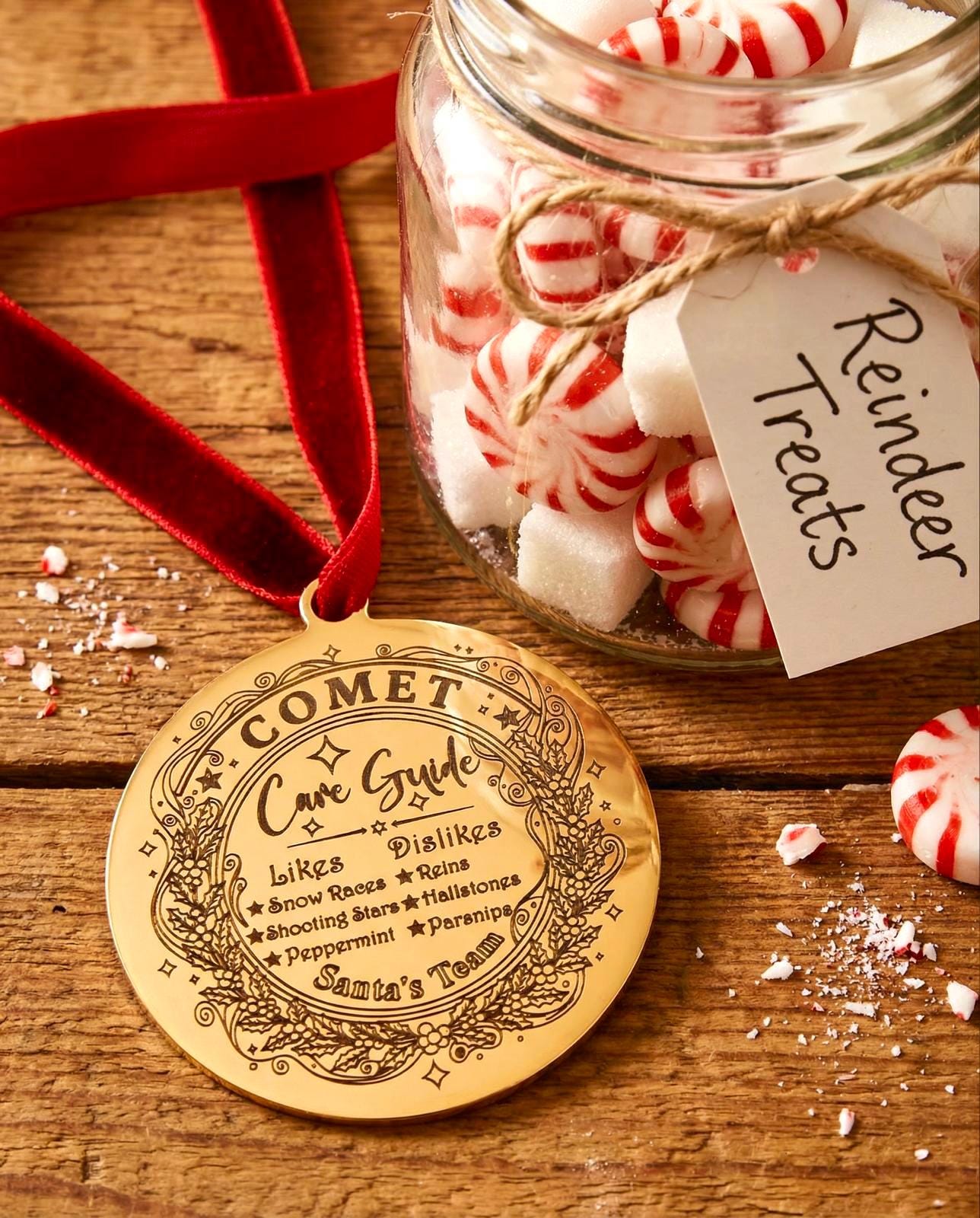 Lost REINDEER TAG- Santa’s Reindeer lost their Metal tag whilst visiting! Christmas Eve Box filler Stocking Filler. Honorary Elf™ Collection