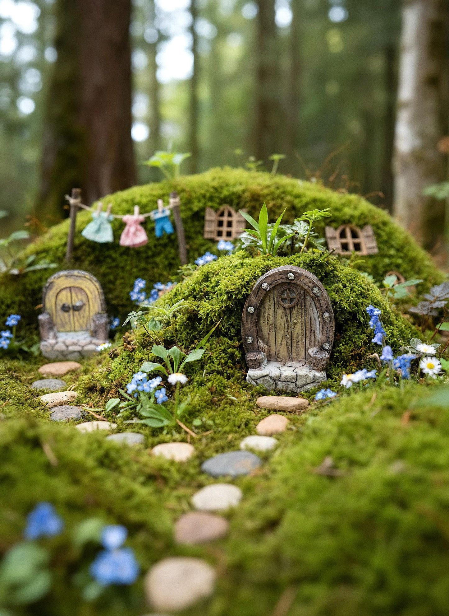 Miniature Fairy Doors for Fairy Garden Supplies. Mini resin doors for terrarium. Tiny DIY Fairy Garden Home.