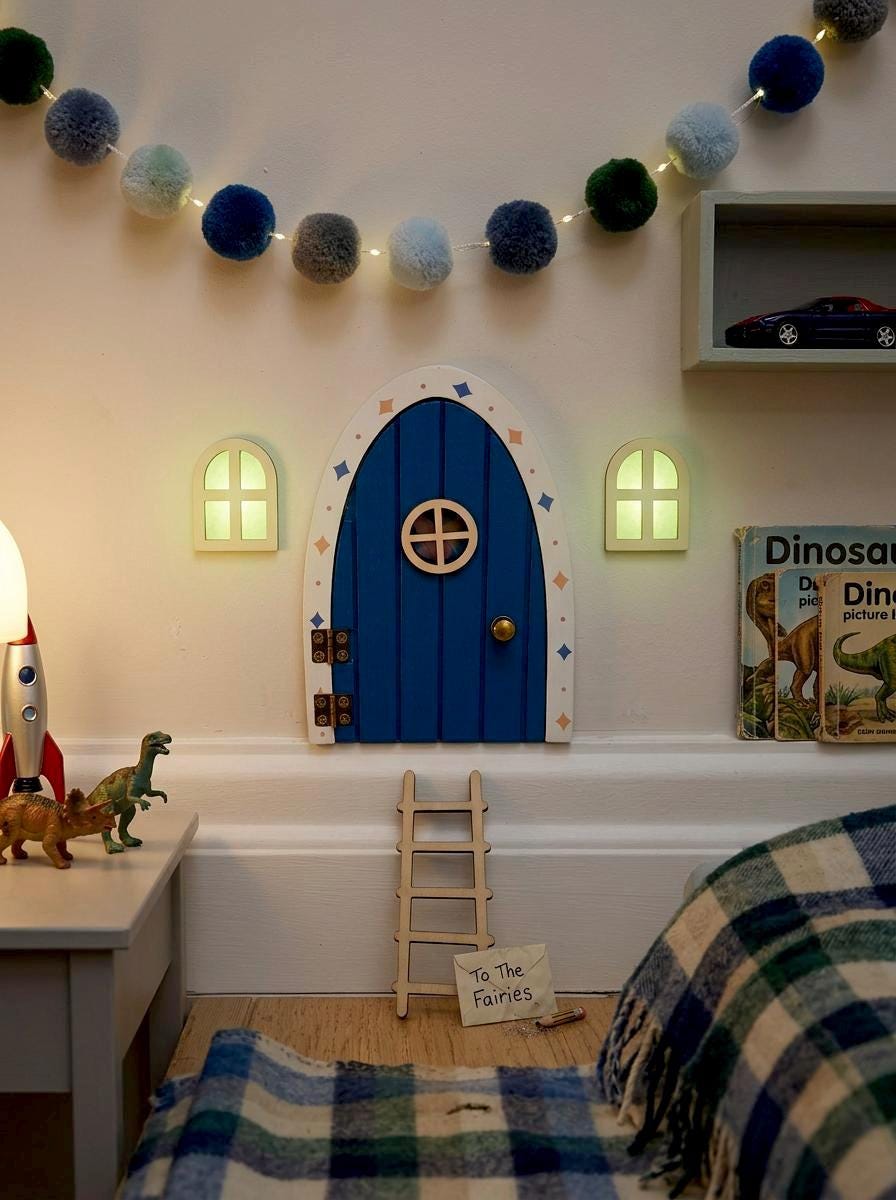 OPENING Fairy Doors - Fairy Bedroom Decor- perfect Fairy Birthday Gift! Fairy Door Key with Fairy Dust and Fairy Gold Coin.