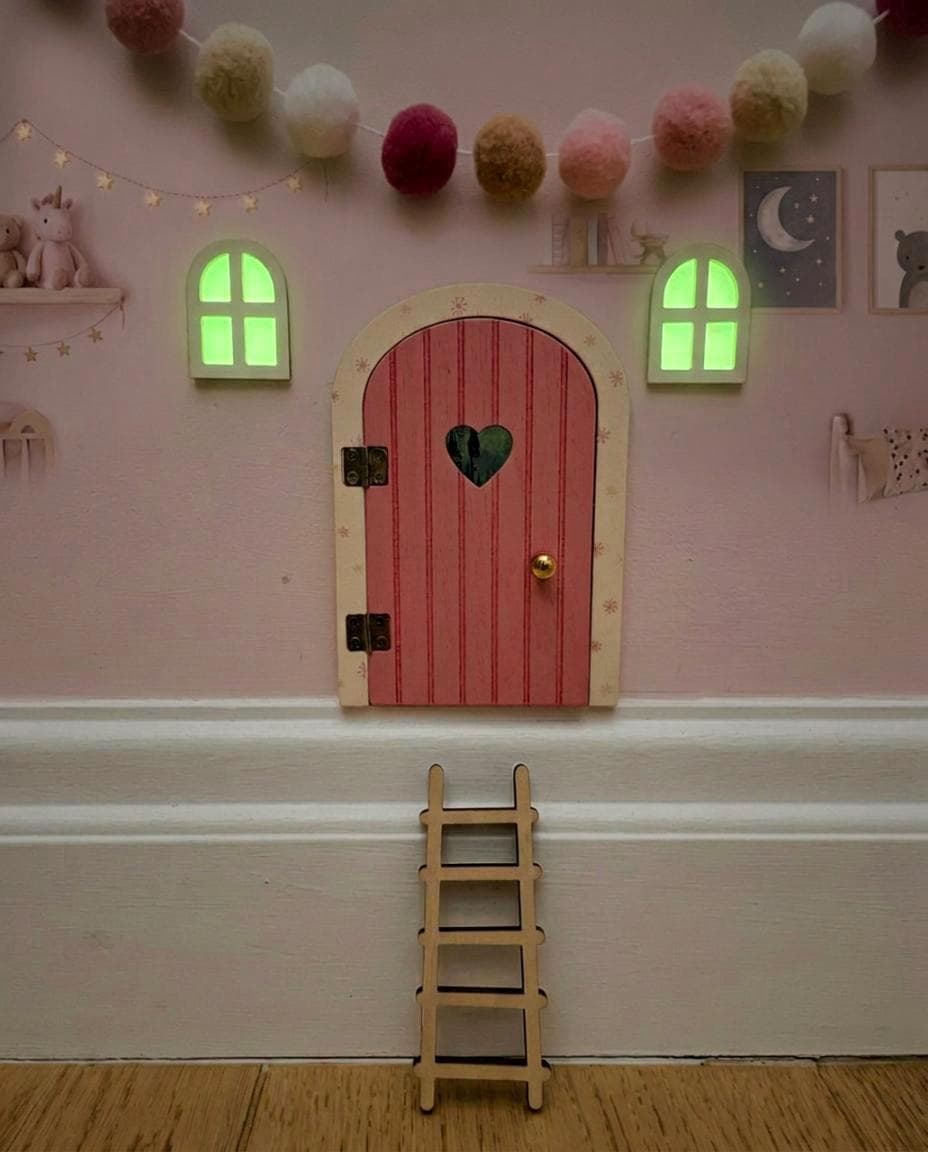 OPENING Fairy Doors - Fairy Bedroom Decor- perfect Fairy Birthday Gift! Fairy Door Key with Fairy Dust and Fairy Gold Coin.