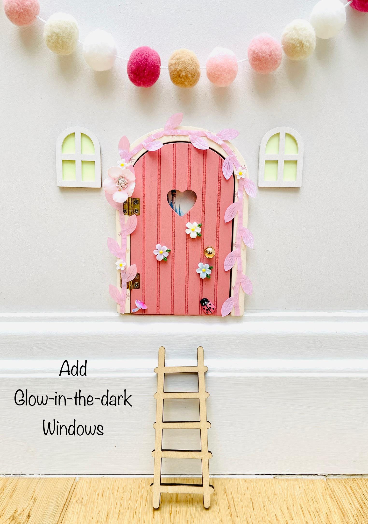 OPENING Fairy Doors -Fairy Bedroom Decor- perfect Fairy Birthday Gift! Wooden Fairy Door with Key, Fairy Dust and Fairy Gold Coin.
