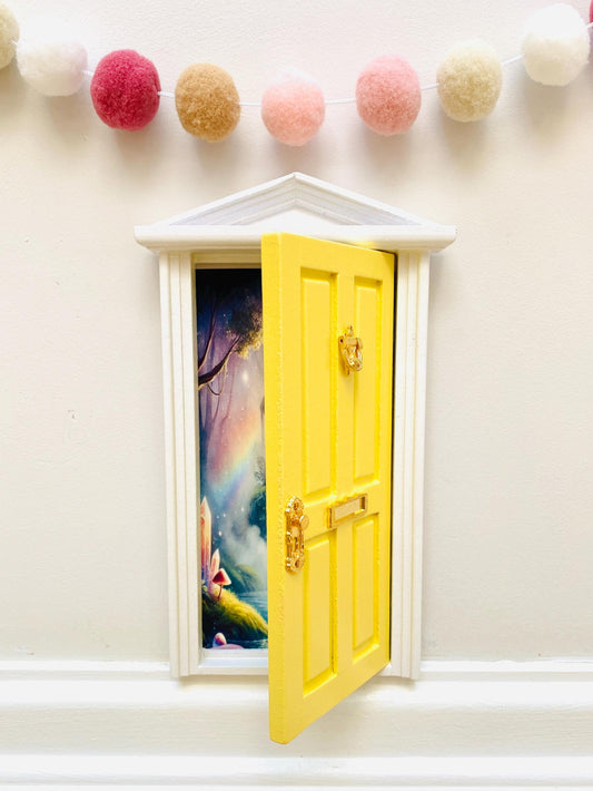OPENING Fairy Doors -Fairy Bedroom Decor- perfect Fairy Birthday Gift! Wooden Fairy Door with Key, Fairy Dust and Fairy Gold Coin.
