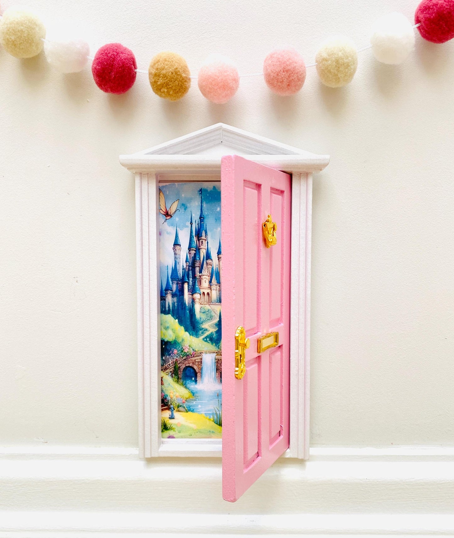 OPENING Fairy Doors -Fairy Bedroom Decor- perfect Fairy Birthday Gift! Wooden Fairy Door with Key, Fairy Dust and Fairy Gold Coin.