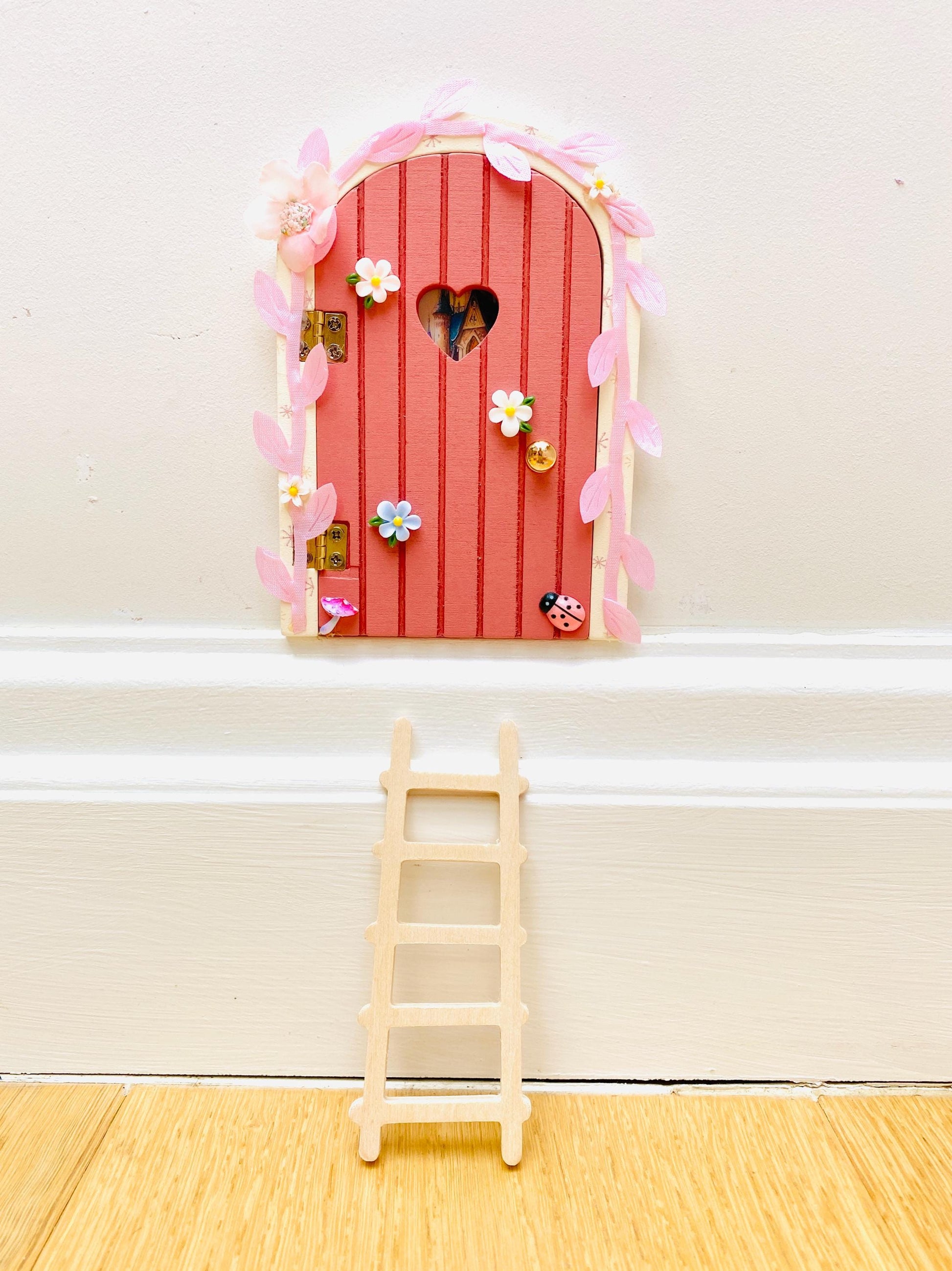 OPENING Fairy Doors -Fairy Bedroom Decor- perfect Fairy Birthday Gift! Wooden Fairy Door with Key, Fairy Dust and Fairy Gold Coin.