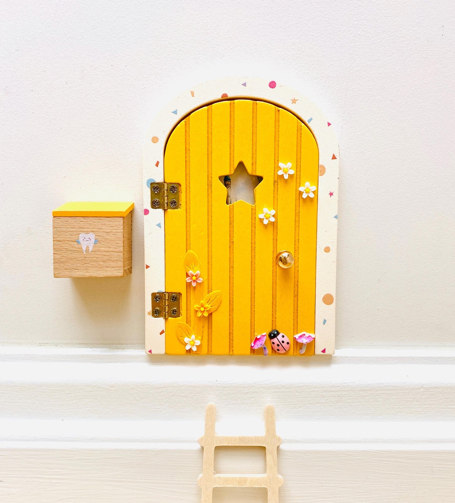 OPENING Fairy Doors -Fairy Bedroom Decor- perfect Fairy Birthday Gift! Wooden Fairy Door with Key, Fairy Dust and Fairy Gold Coin.