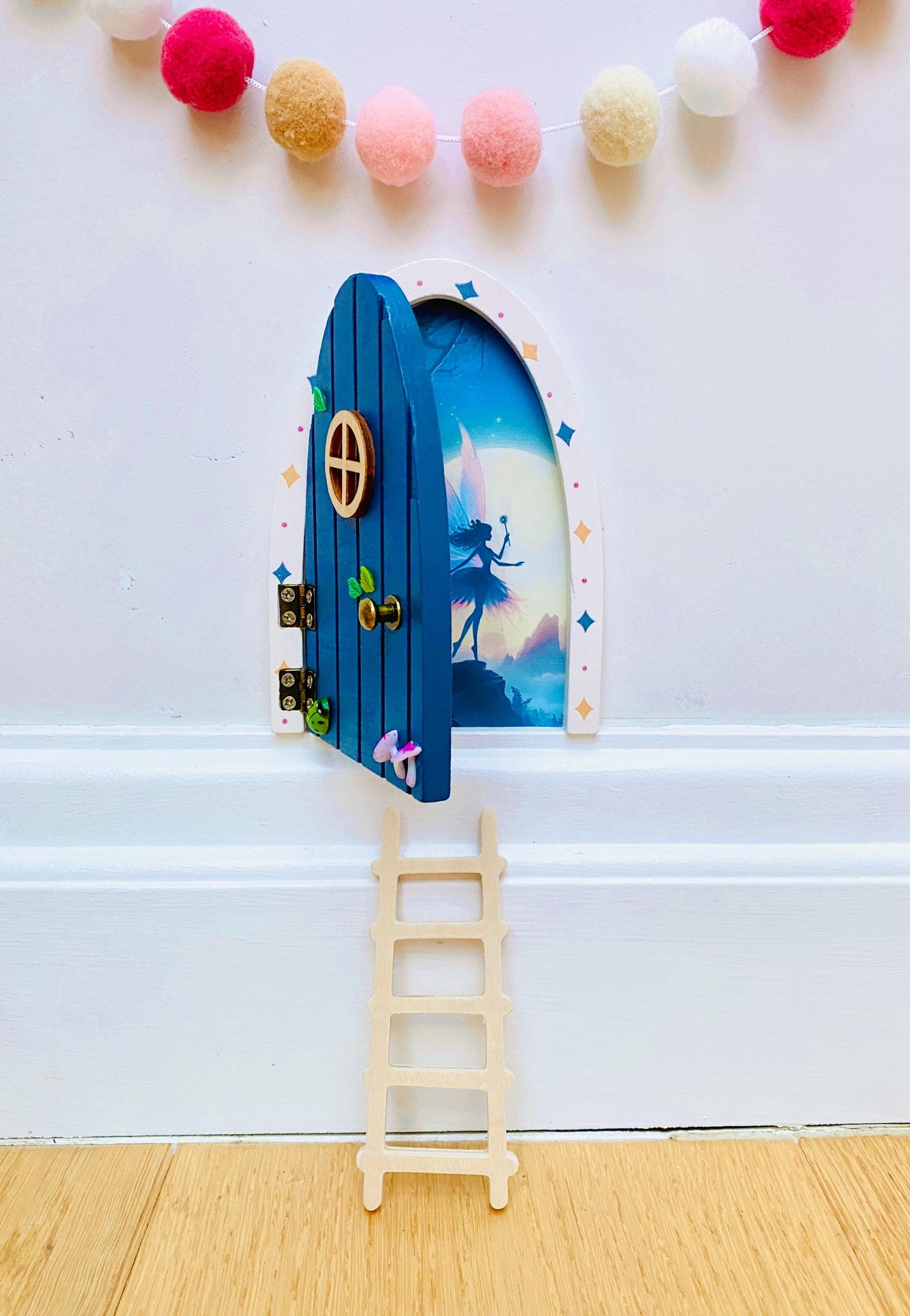 OPENING Fairy Doors -Fairy Bedroom Decor- perfect Fairy Birthday Gift! Wooden Fairy Door with Key, Fairy Dust and Fairy Gold Coin.