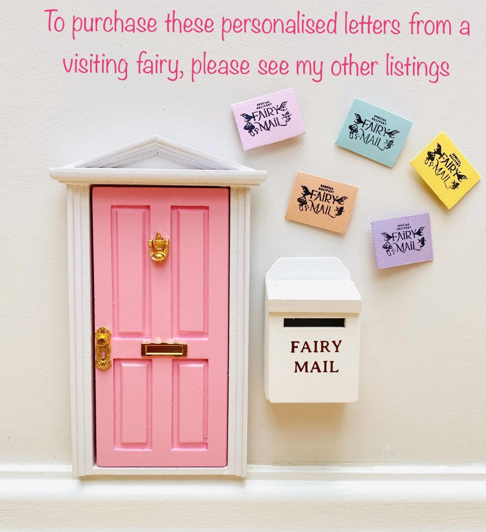 OPENING Fairy Doors -Fairy Bedroom Decor- perfect Fairy Birthday Gift! Wooden Fairy Door with Key, Fairy Dust and Fairy Gold Coin.