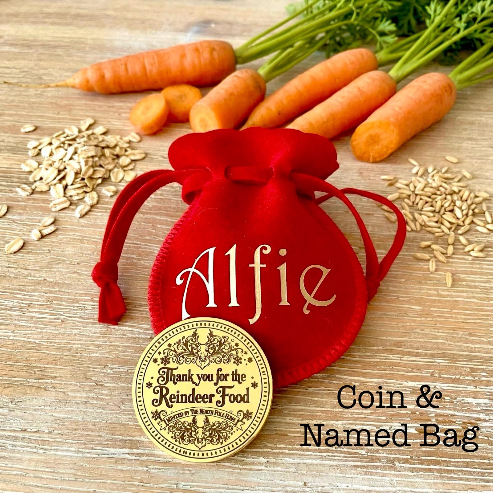 SANTA Gold Coin- Thank You For The REINDEER FOOD! Honorary Elf™ Collection. Leave where you scatter Reindeer Food for Christmas morning!
