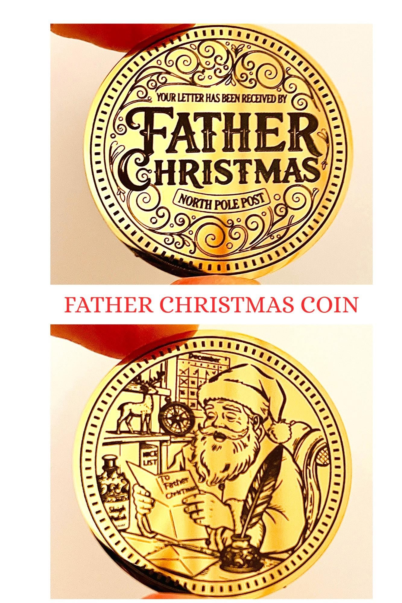Santa Has Received Your Letter! Honorary Elf™ Collection Official North Pole Post Notice! Father Christmas Version Too! Santa Christmas Coin