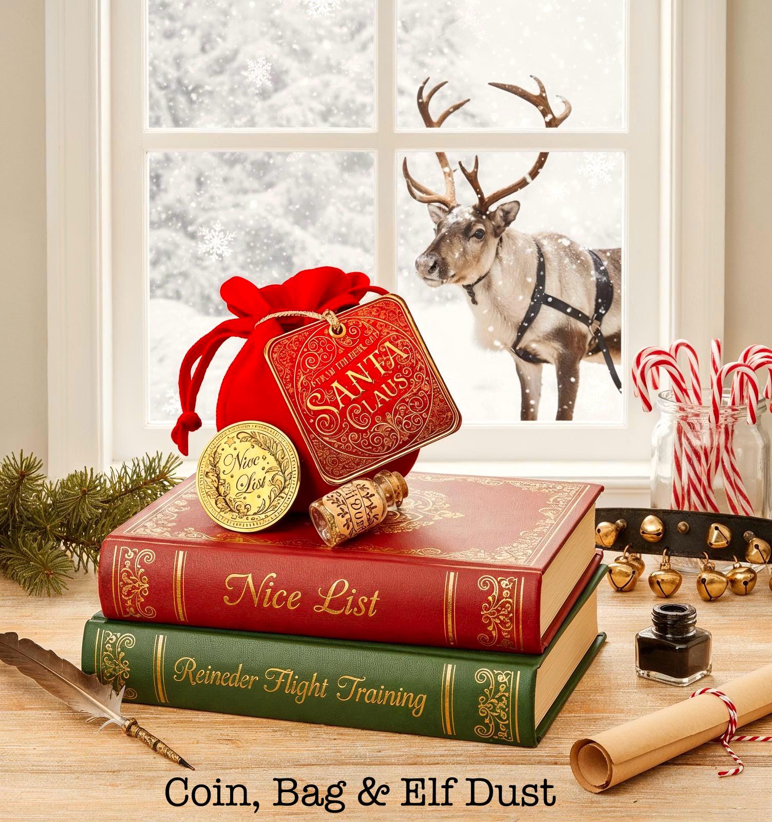 Santa Nice List Coin: HONORARY ELF™ Collection! Christmas Santa Coin for leaving as a Stocking Filler or Christmas Eve Box idea