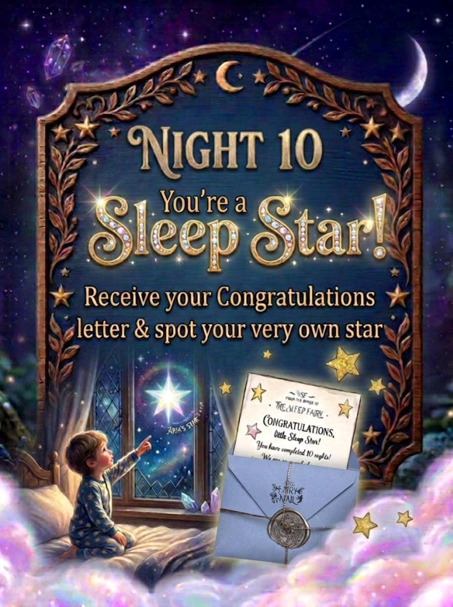 Sleep in your Own Bed Kit- Sleep Fairy Bedtime Reward Set with Dream Coin & Sleep Medal | Includes Sleep Chart with Encouragement Letters __etsy:8105534657