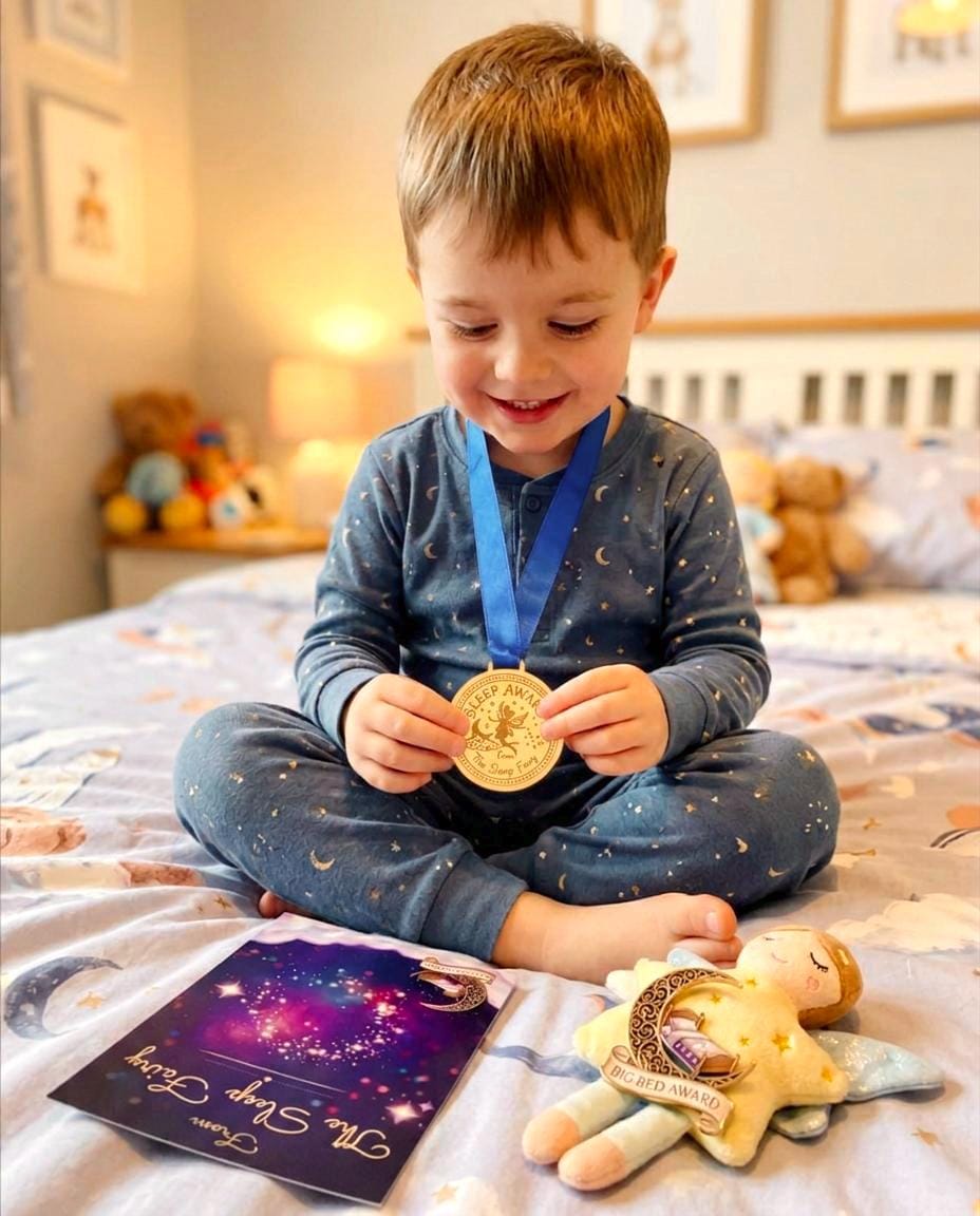 Sleep in your Own Bed Kit- Sleep Fairy Bedtime Reward Set with Dream Coin & Sleep Medal | Includes Sleep Chart with Encouragement Letters __etsy:8106874711