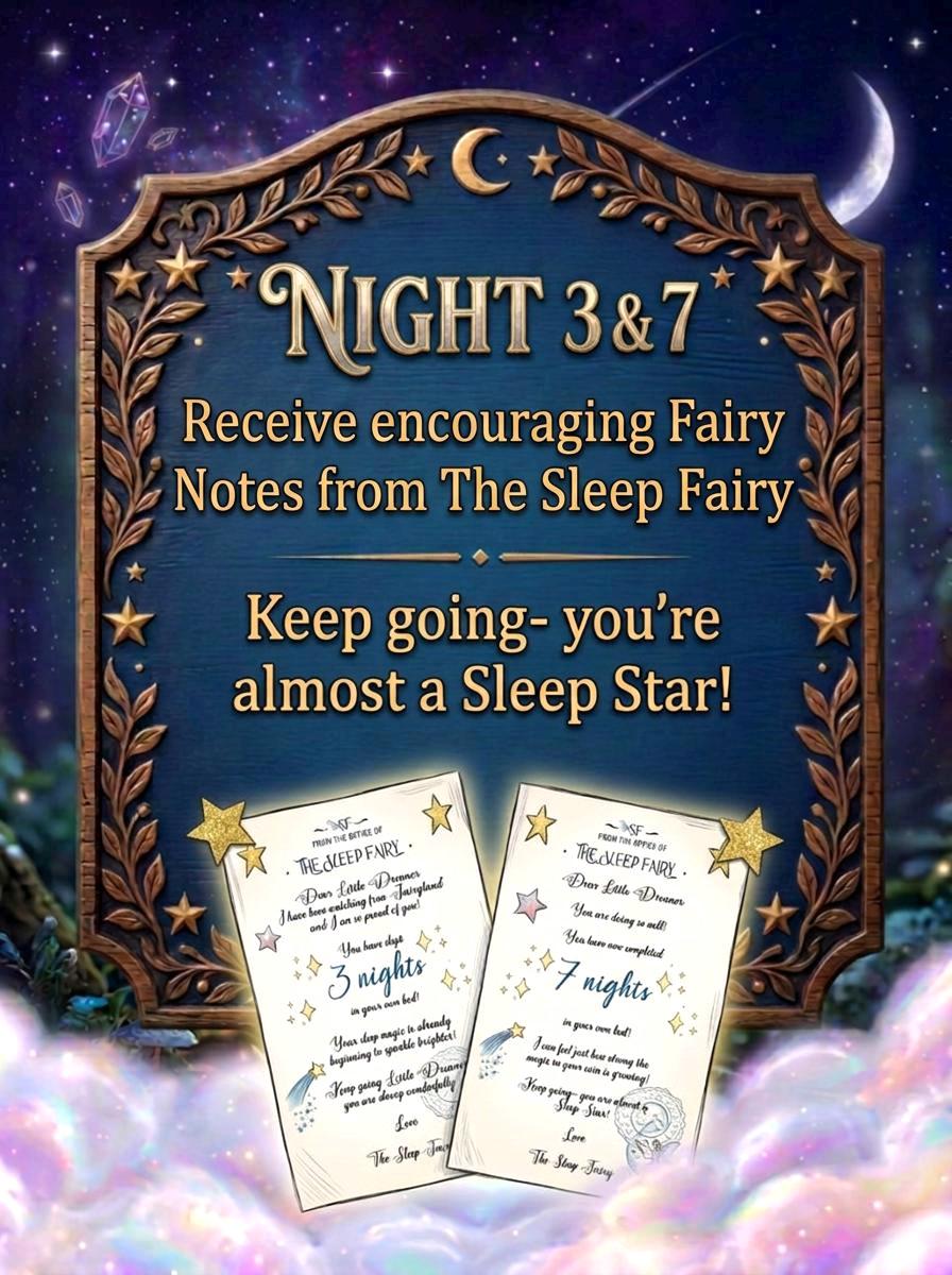 Sleep in your Own Bed Kit- Sleep Fairy Bedtime Reward Set with Dream Coin & Sleep Medal | Includes Sleep Chart with Encouragement Letters __etsy:8054858314