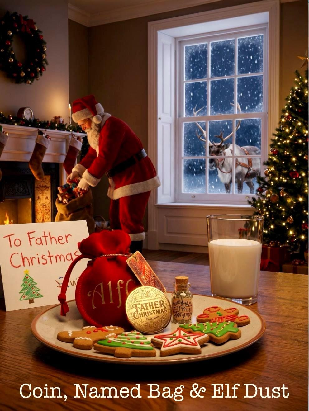 THANK YOU For The Milk & Cookies Father Christmas Gold Coin! Honorary Elf™ Collection. Leave on Father Christmas’ Treat Plate