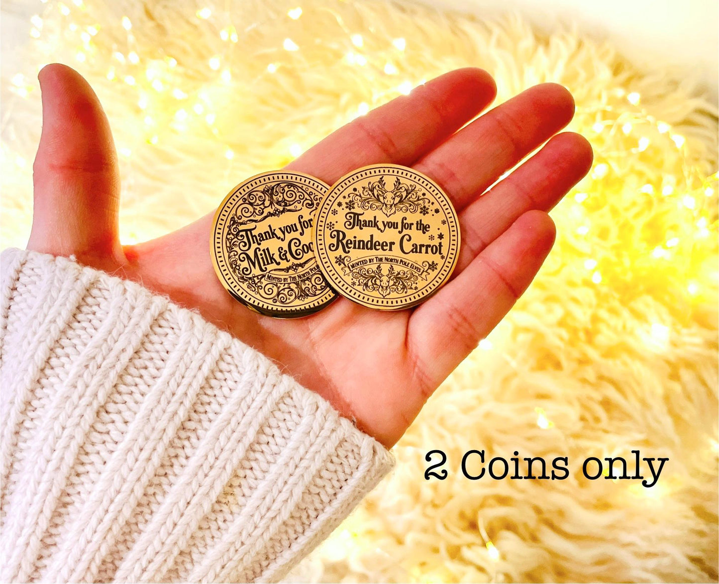 THANK YOU For The Milk & Cookies Father Christmas Gold Coin! Honorary Elf™ Collection. Leave on Father Christmas’ Treat Plate