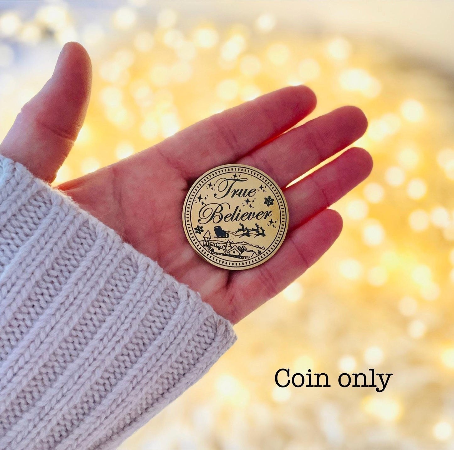TRUE BELIEVER Christmas Coin from Honorary Elf™ Collection! Christmas Santa Coin for leaving as a Stocking Filler or Christmas Eve Box idea