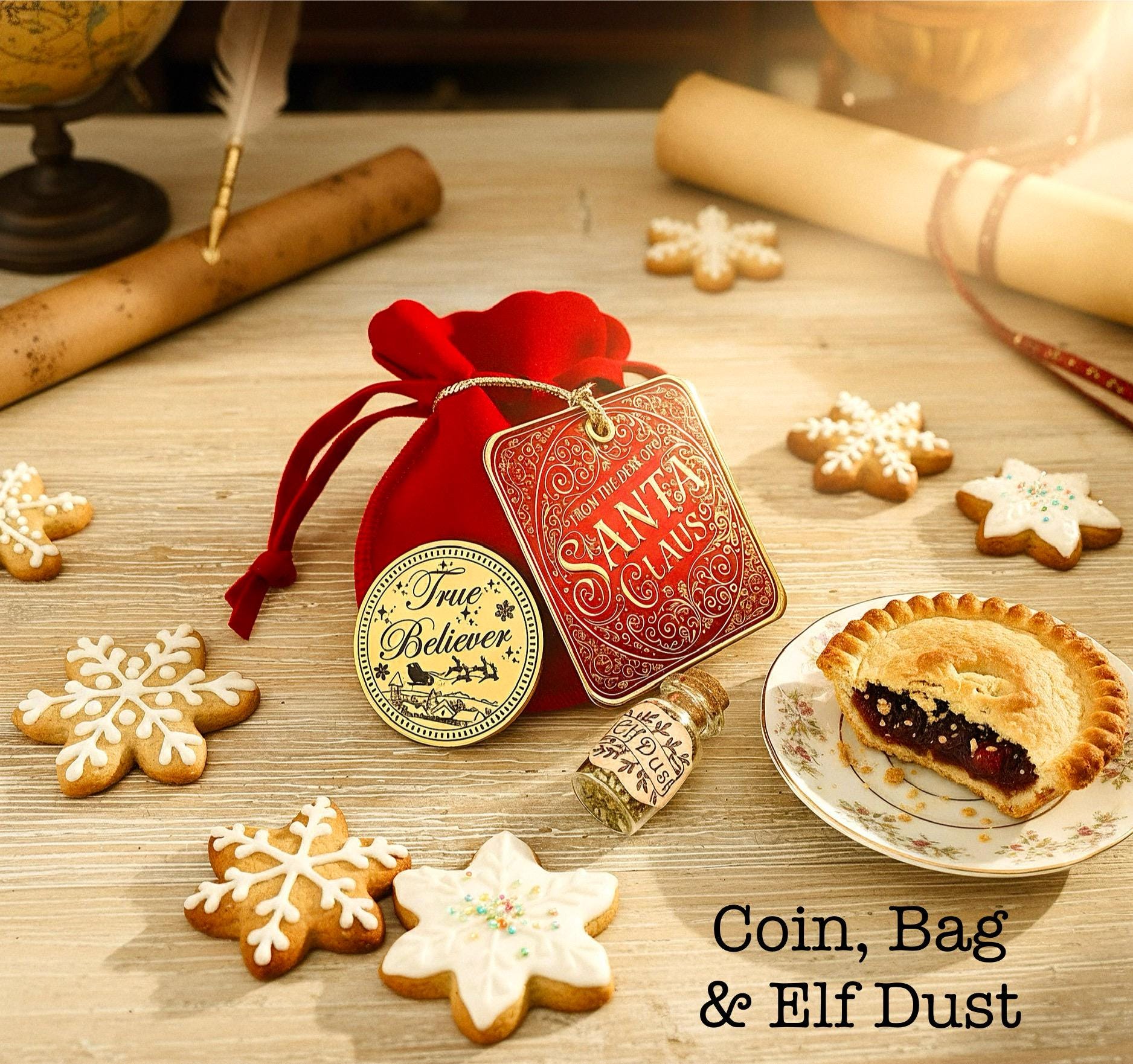 TRUE BELIEVER Christmas Coin from Honorary Elf™ Collection! Christmas Santa Coin for leaving as a Stocking Filler or Christmas Eve Box idea