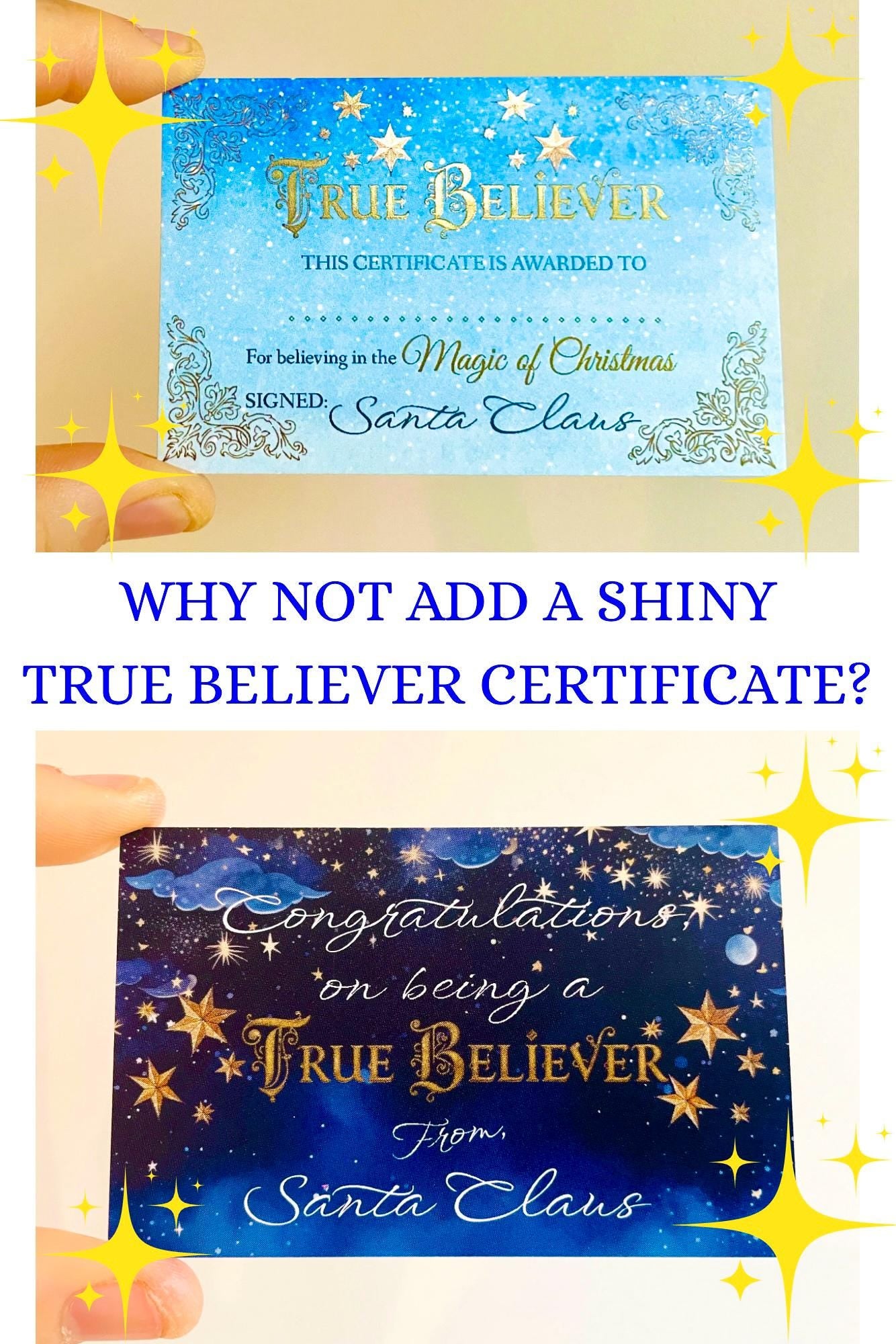 TRUE BELIEVER Christmas Coin from Honorary Elf™ Collection! Christmas Santa Coin for leaving as a Stocking Filler or Christmas Eve Box idea