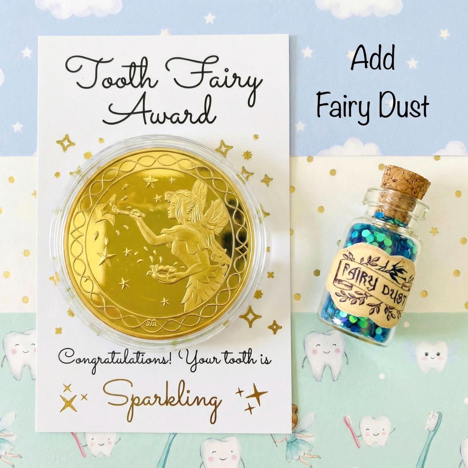 Tooth Fairy Gold Coin- Gift from the Tooth Fairy, Tooth Fairy Certificate, First Tooth Fairy Certificate, 1st Tooth Fairy Kit! Last Tooth
