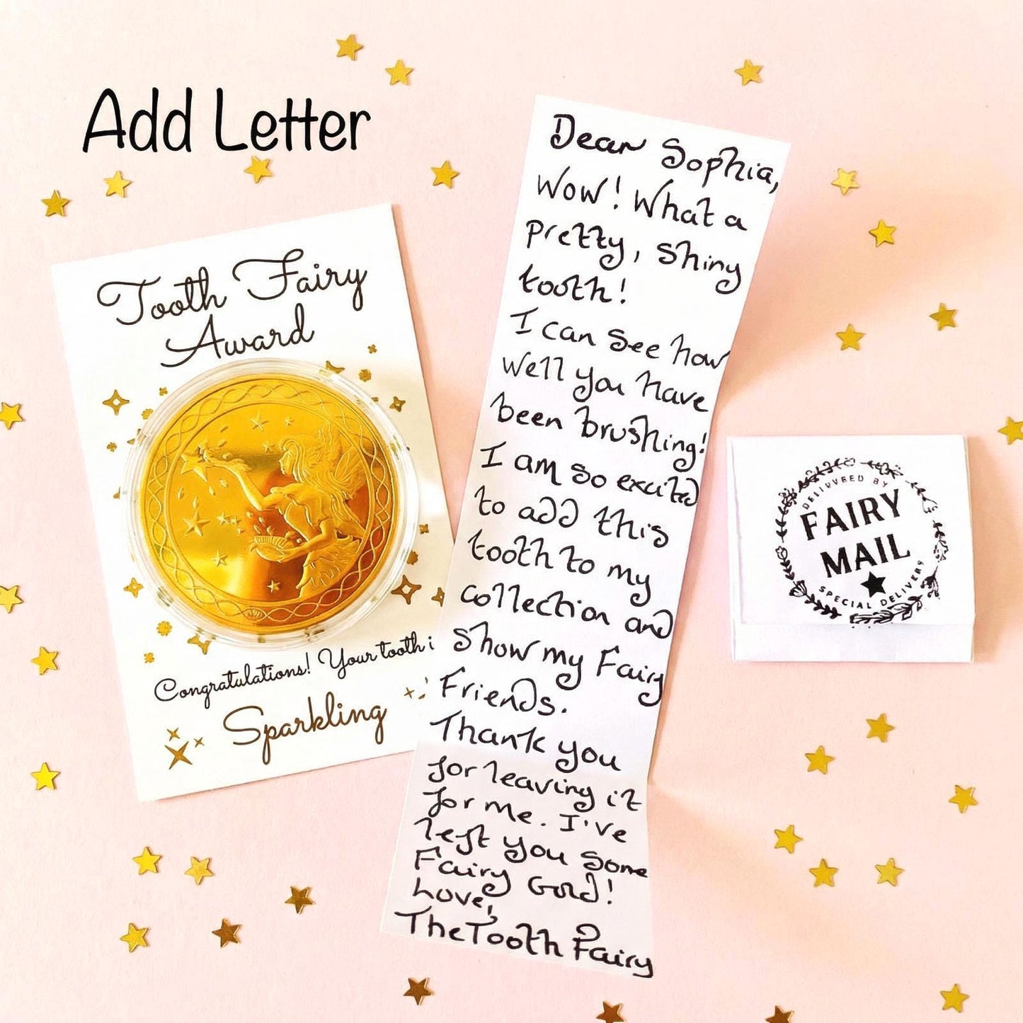 Tooth Fairy Gold Coin- Gift from the Tooth Fairy, Tooth Fairy Certificate, First Tooth Fairy Certificate, 1st Tooth Fairy Kit! Last Tooth
