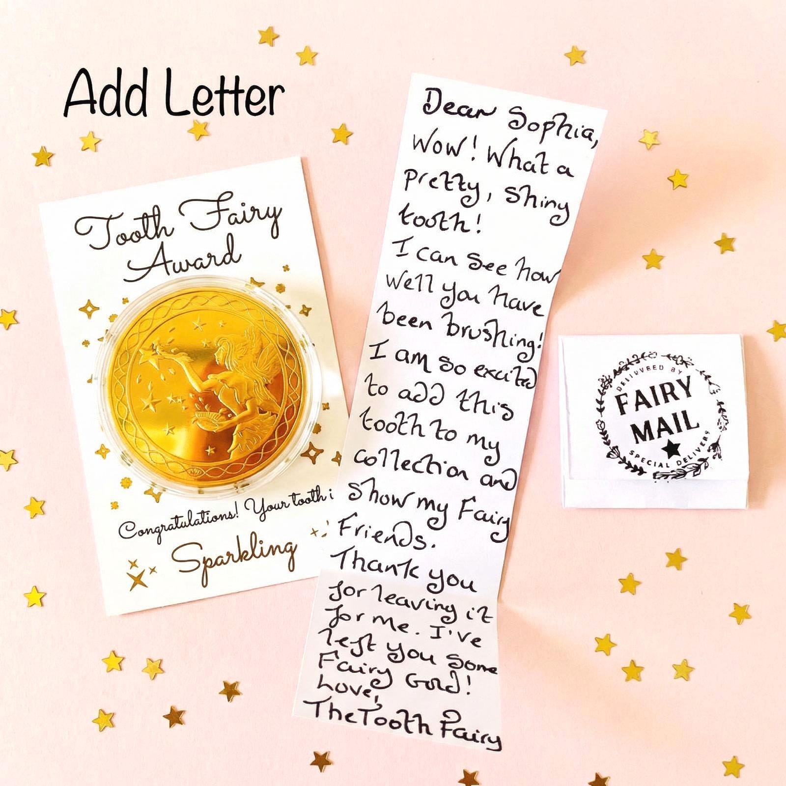 Tooth Fairy Gold Coin- Gift from the Tooth Fairy, Tooth Fairy Certificate, First Tooth Fairy Certificate, 1st Tooth Fairy Kit! Last Tooth