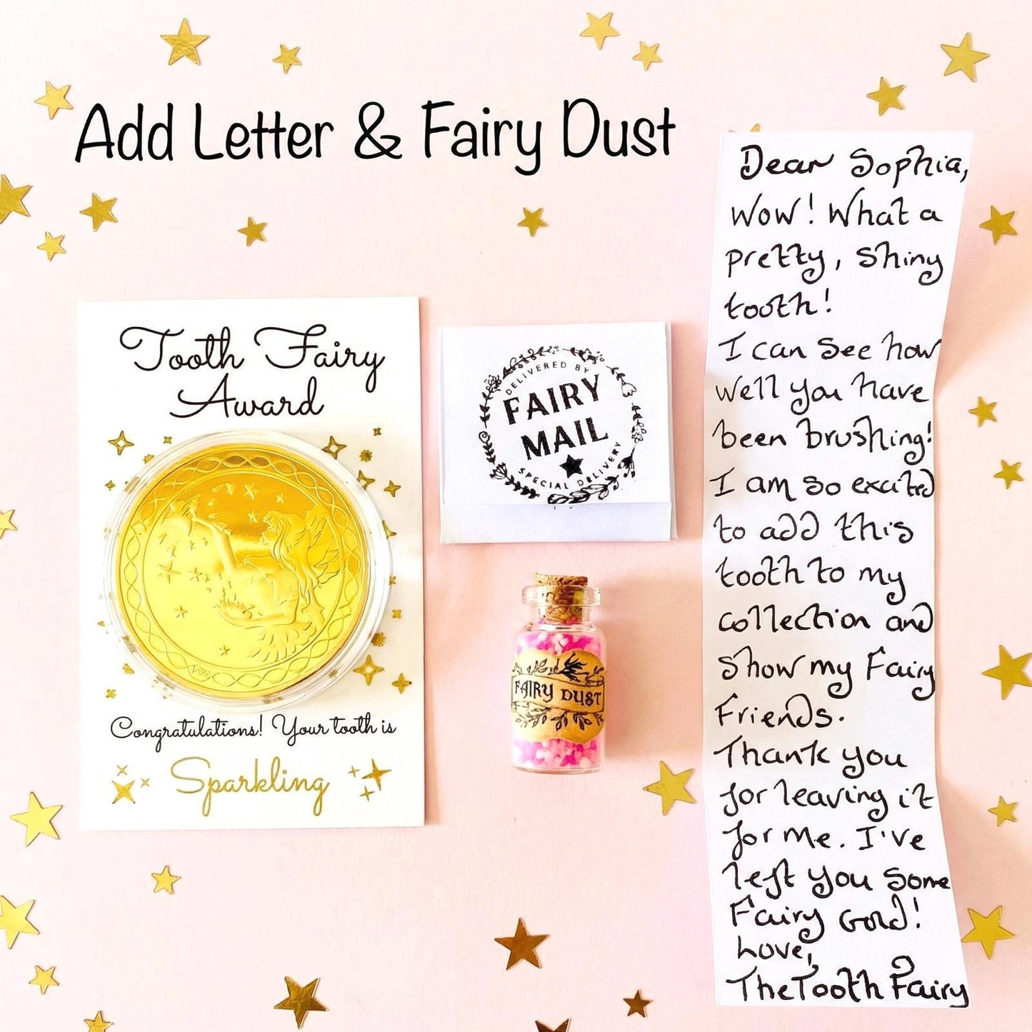 Tooth Fairy Gold Coin- Gift from the Tooth Fairy, Tooth Fairy Certificate, First Tooth Fairy Certificate, 1st Tooth Fairy Kit! Last Tooth