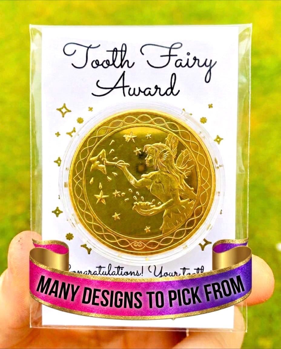 Tooth Fairy Gold Coin- Gift from the Tooth Fairy, Tooth Fairy Certificate, First Tooth Fairy Certificate, 1st Tooth Fairy Kit! Last Tooth
