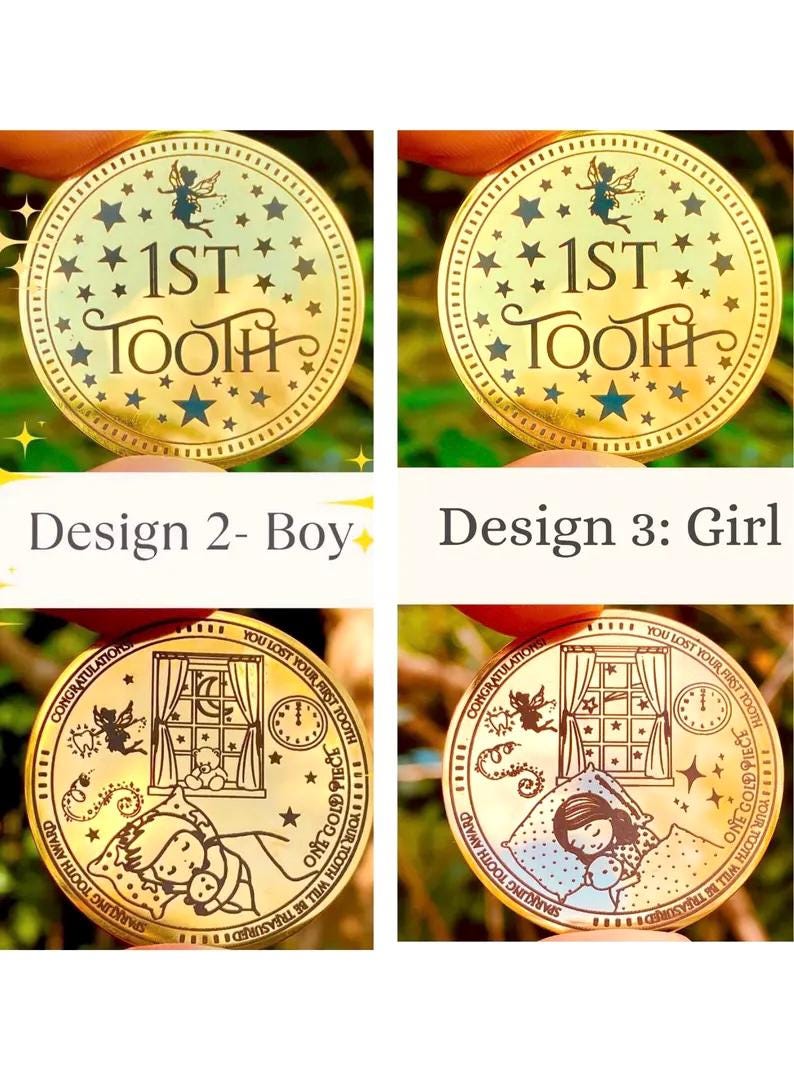 Tooth Fairy Gold Coin- Gift from the Tooth Fairy, Tooth Fairy Certificate, First Tooth Fairy Certificate, 1st Tooth Fairy Kit! Last Tooth