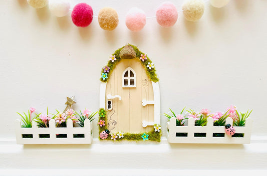 WINDOW BOX for Fairy Door and glow-in-the-dark Windows! Fairy Bedroom Decor, Dolls House Accessories
