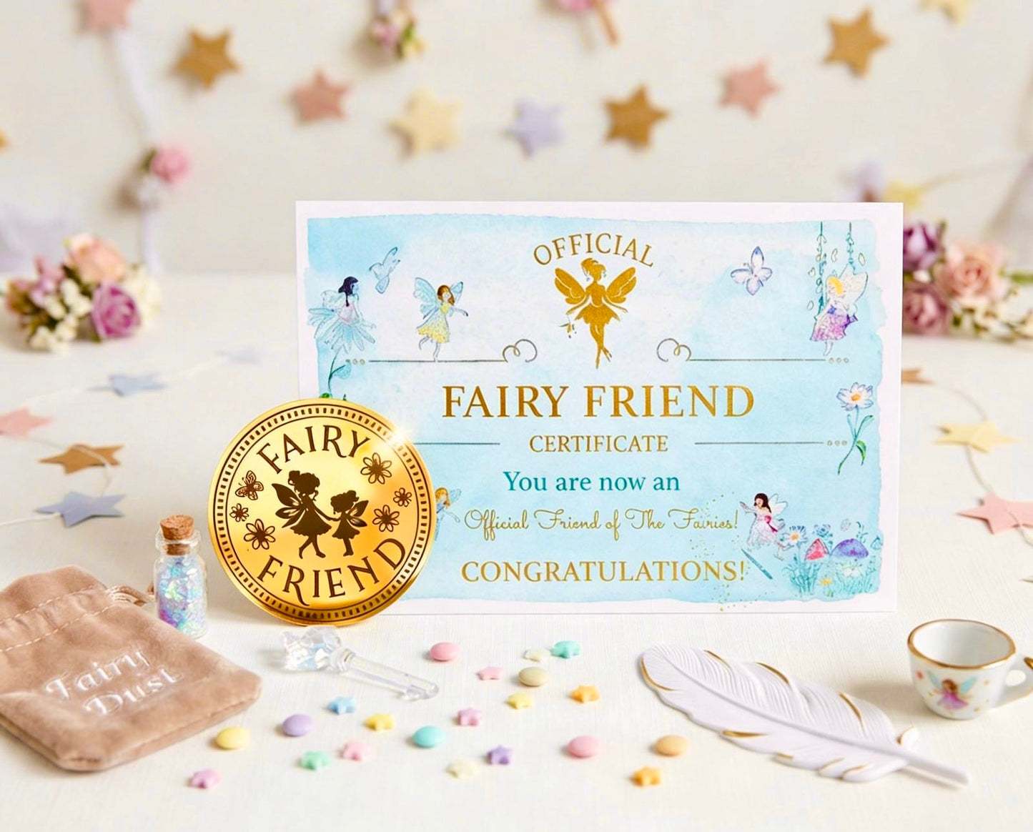 FAIRY FRIEND Certificate! Fairy Reward for Fairy Penpal, Fairy Letters, Good Behaviour- Fairy Gift