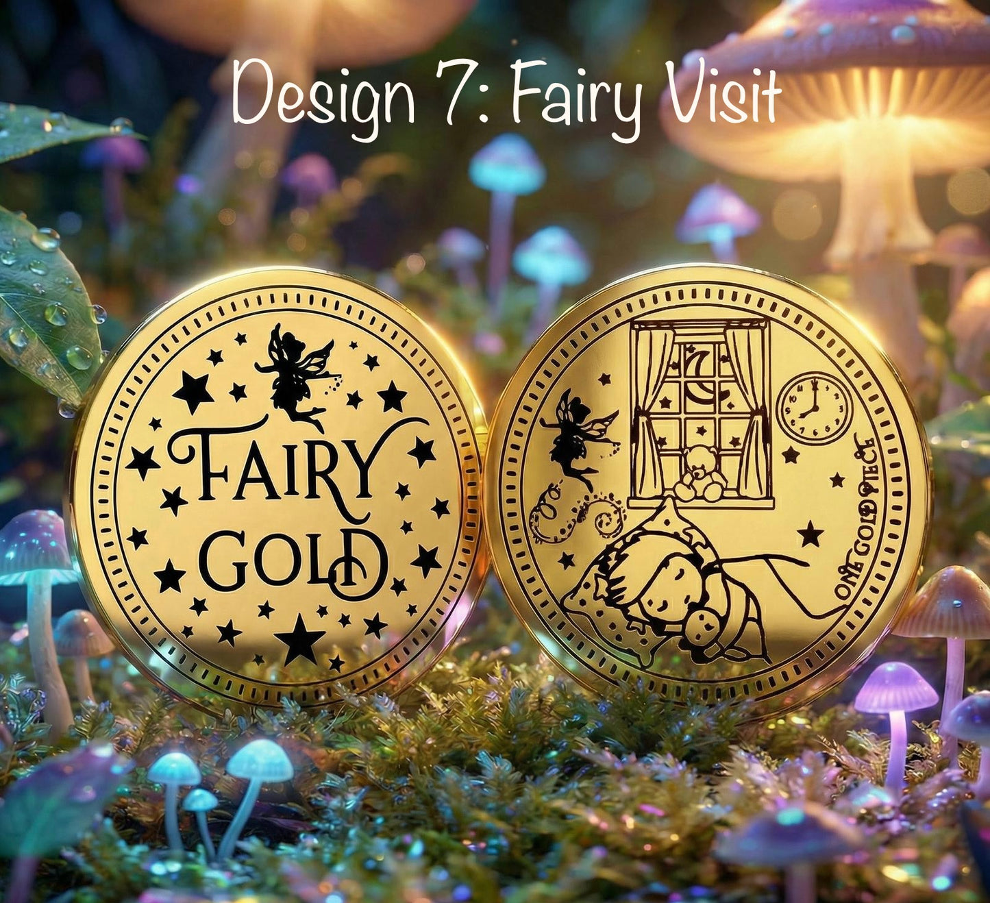 Fairy Gold Coin- Gift from the Tooth Fairy, Dummy Fairy or Garden Fairies!