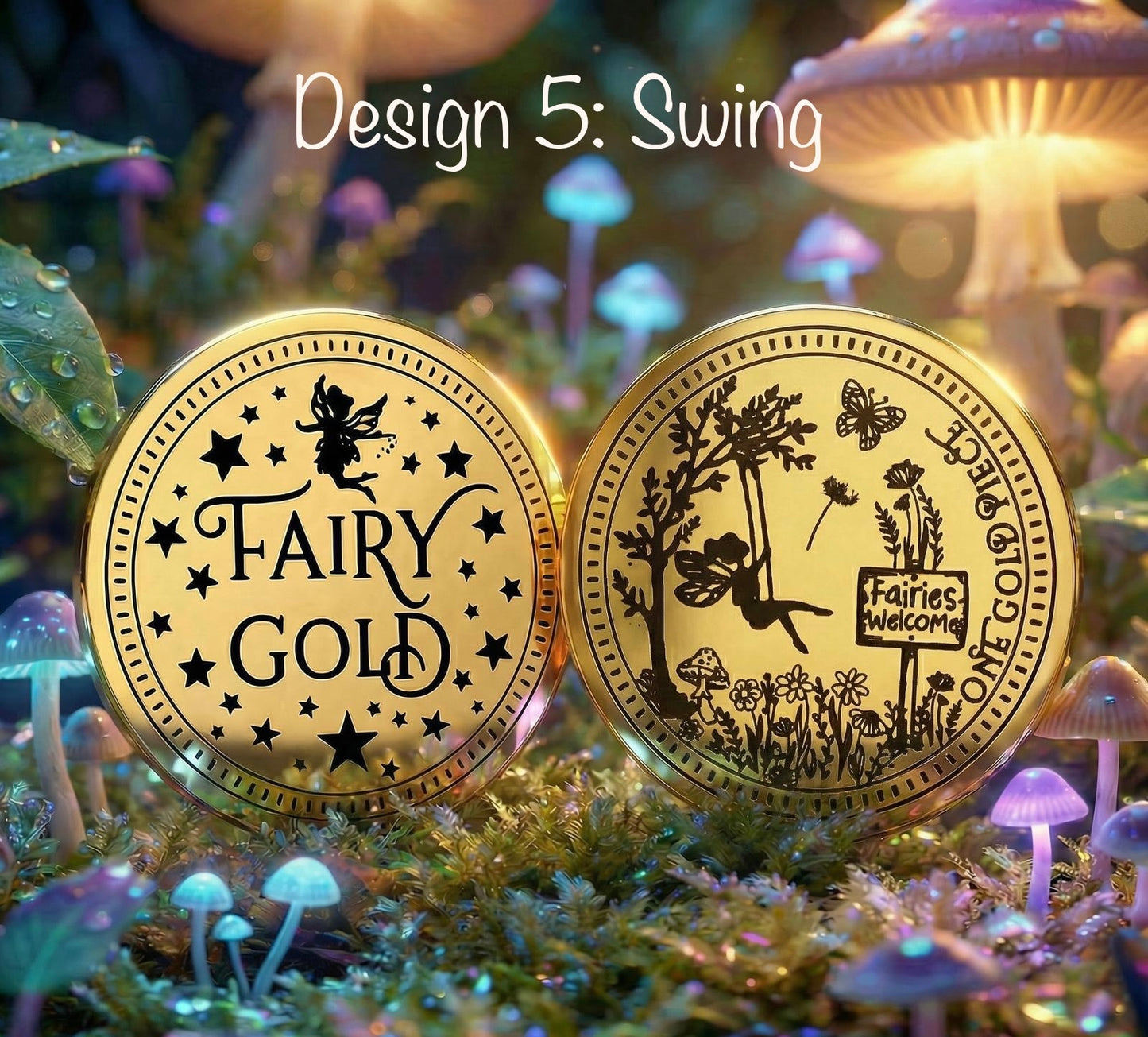 Fairy Gold Coin- Gift from the Tooth Fairy, Dummy Fairy or Garden Fairies!
