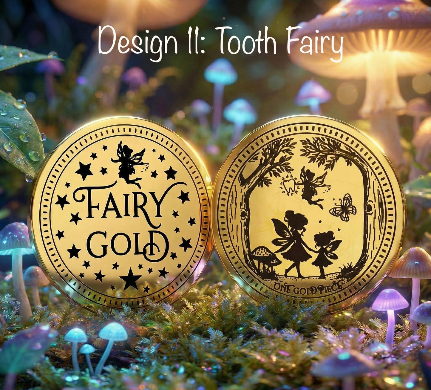 Fairy Gold Coin- Gift from the Tooth Fairy, Dummy Fairy or Garden Fairies!