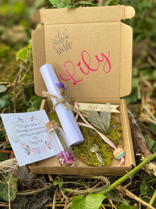 Tooth Fairy Letter gift box! Woodland Fairy Custom Tooth Fairy Kit includes: Personalised Fairy Letter, Fairy Dust, Fairy Wings, bottle