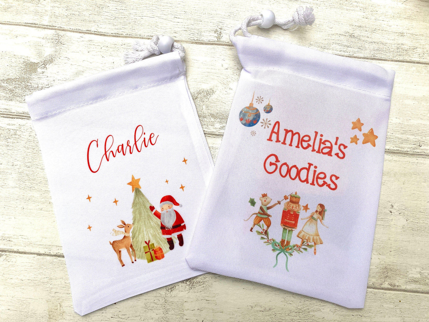 Personalised Christmas Gift Bag- perfect for stockings, Christmas Eve Boxes, Xmas Tree Presents