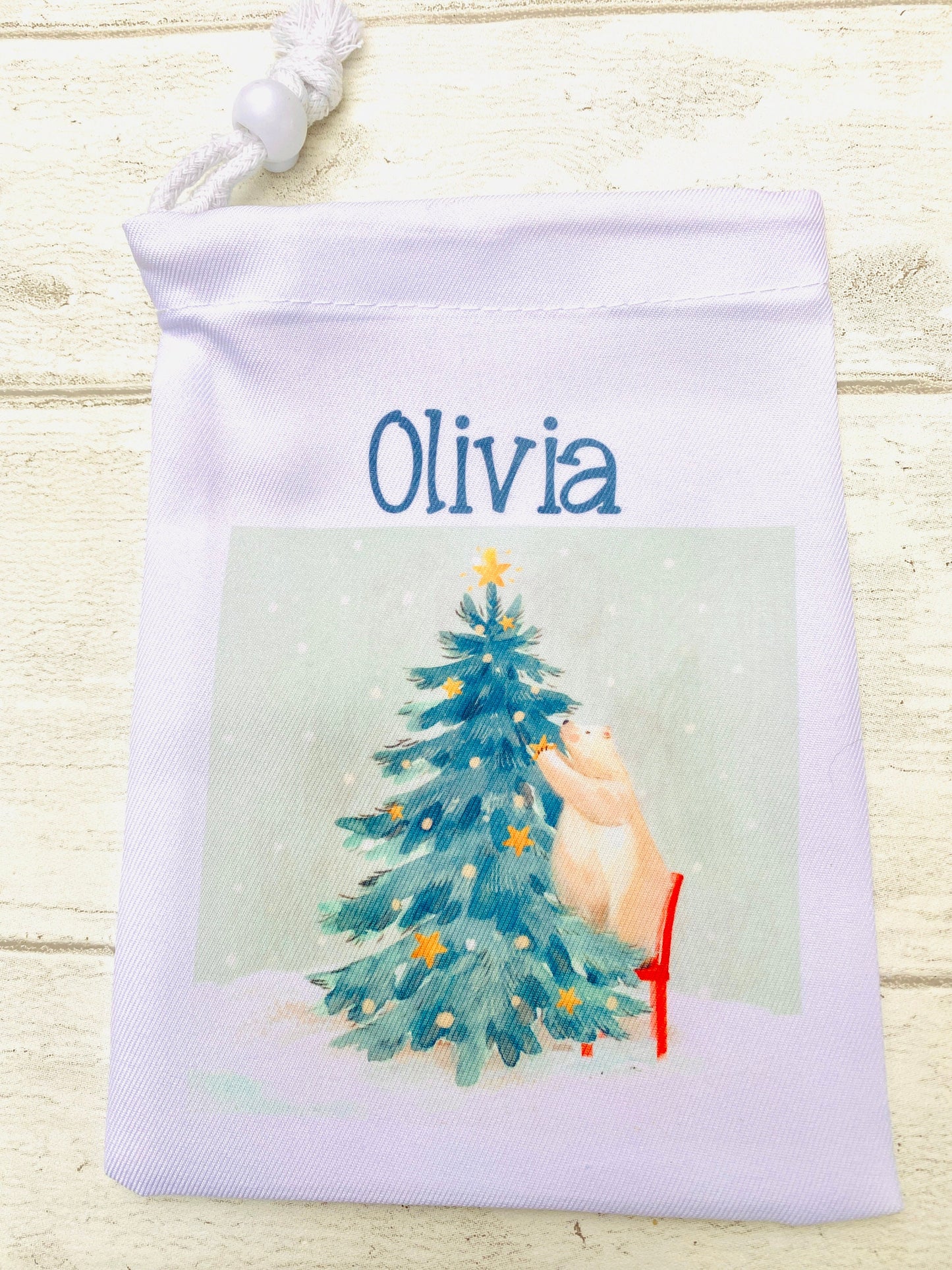 Personalised Christmas Gift Bag- perfect for stockings, Christmas Eve Boxes, Xmas Tree Presents