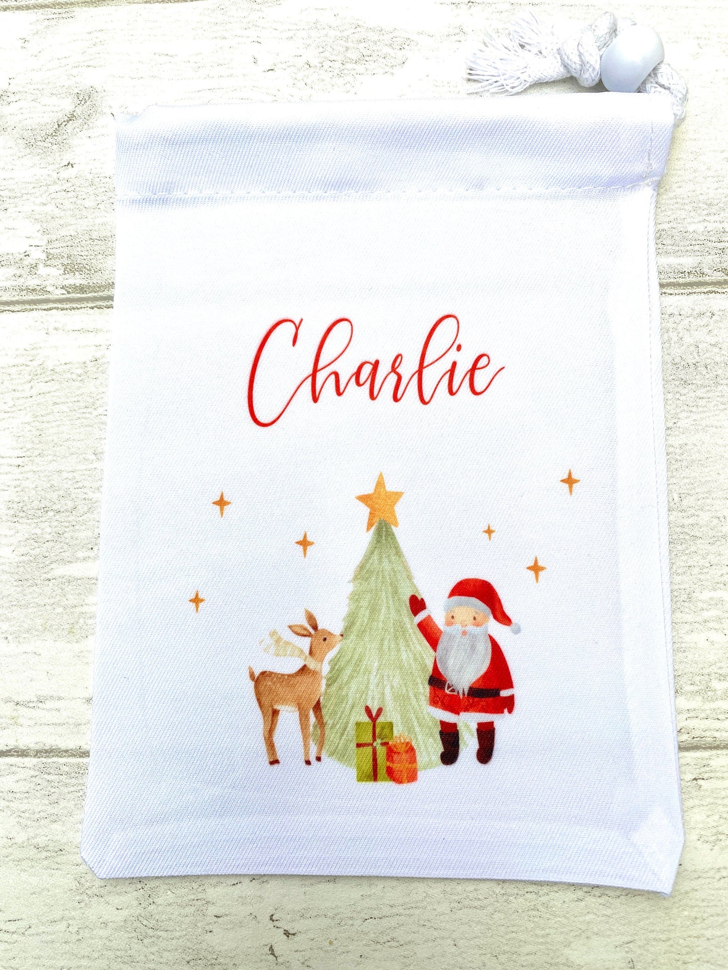 Personalised Christmas Gift Bag- perfect for stockings, Christmas Eve Boxes, Xmas Tree Presents