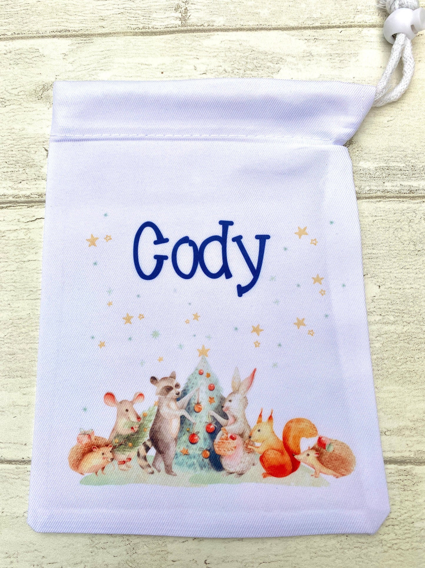Personalised Christmas Gift Bag- perfect for stockings, Christmas Eve Boxes, Xmas Tree Presents