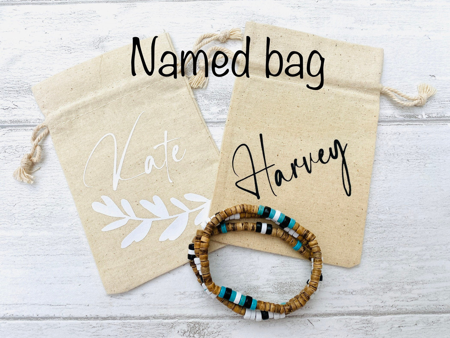 Surfer style set of wooden beaded bracelets- Stacking Bracelets Wooden beaded hippie, boho unisex