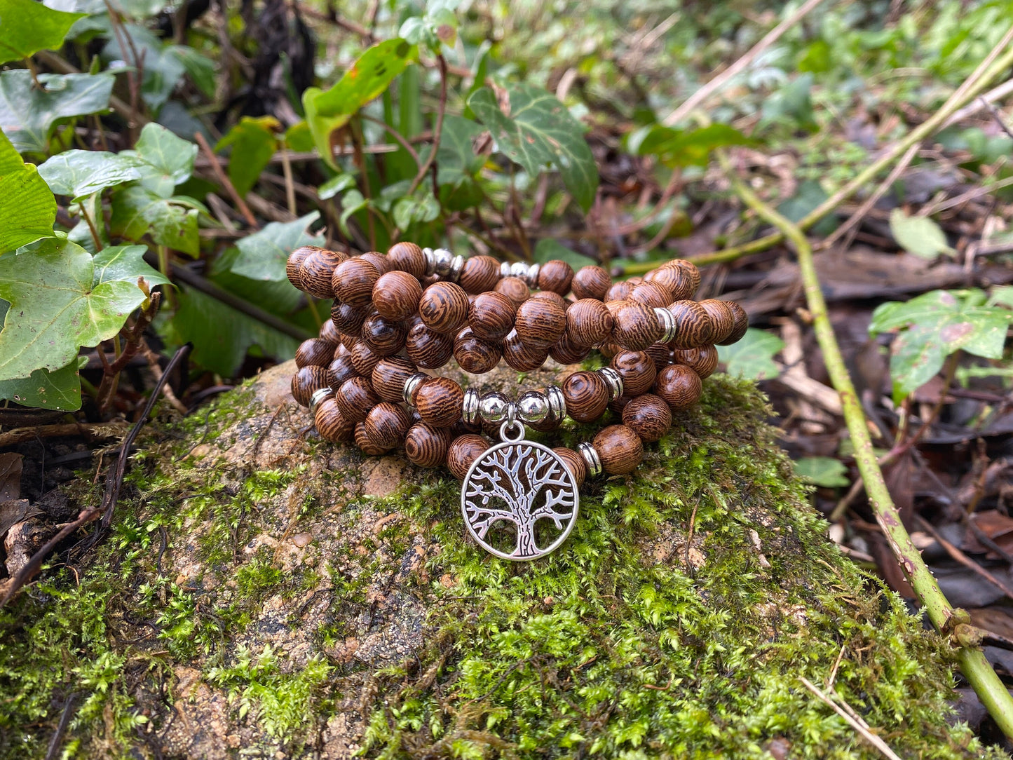 108 Mala Beads- Traditional Natural Wooden Mala Meditation Necklace. Beautiful Chakra Healing bracelet. Japa Mala. Prayer beads.