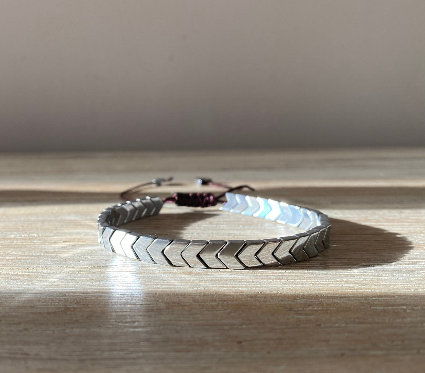 Unisex Chevron metal Bracelet for men and women- adjustable