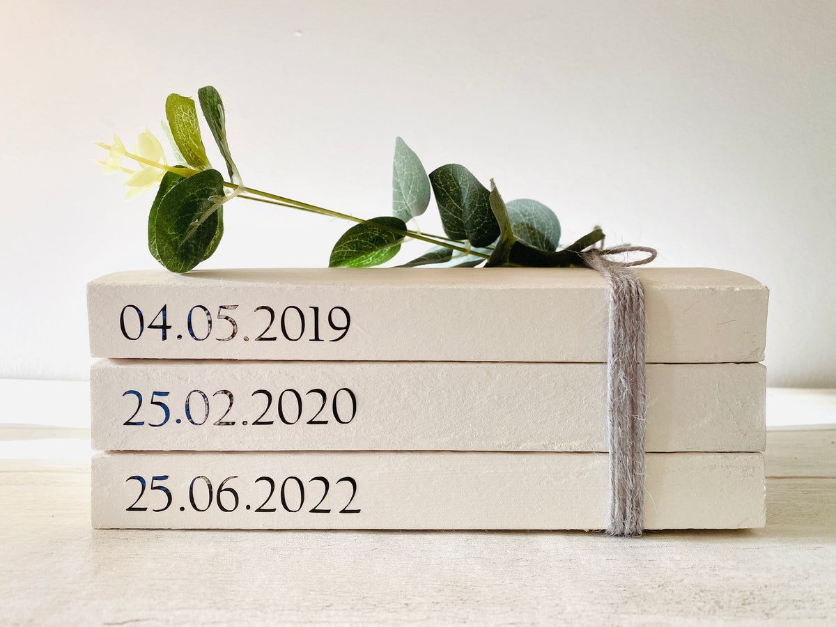 Personalised Decorative Book Stack with your SPECIAL DATES | Coffee Table Books | Home Decor Books